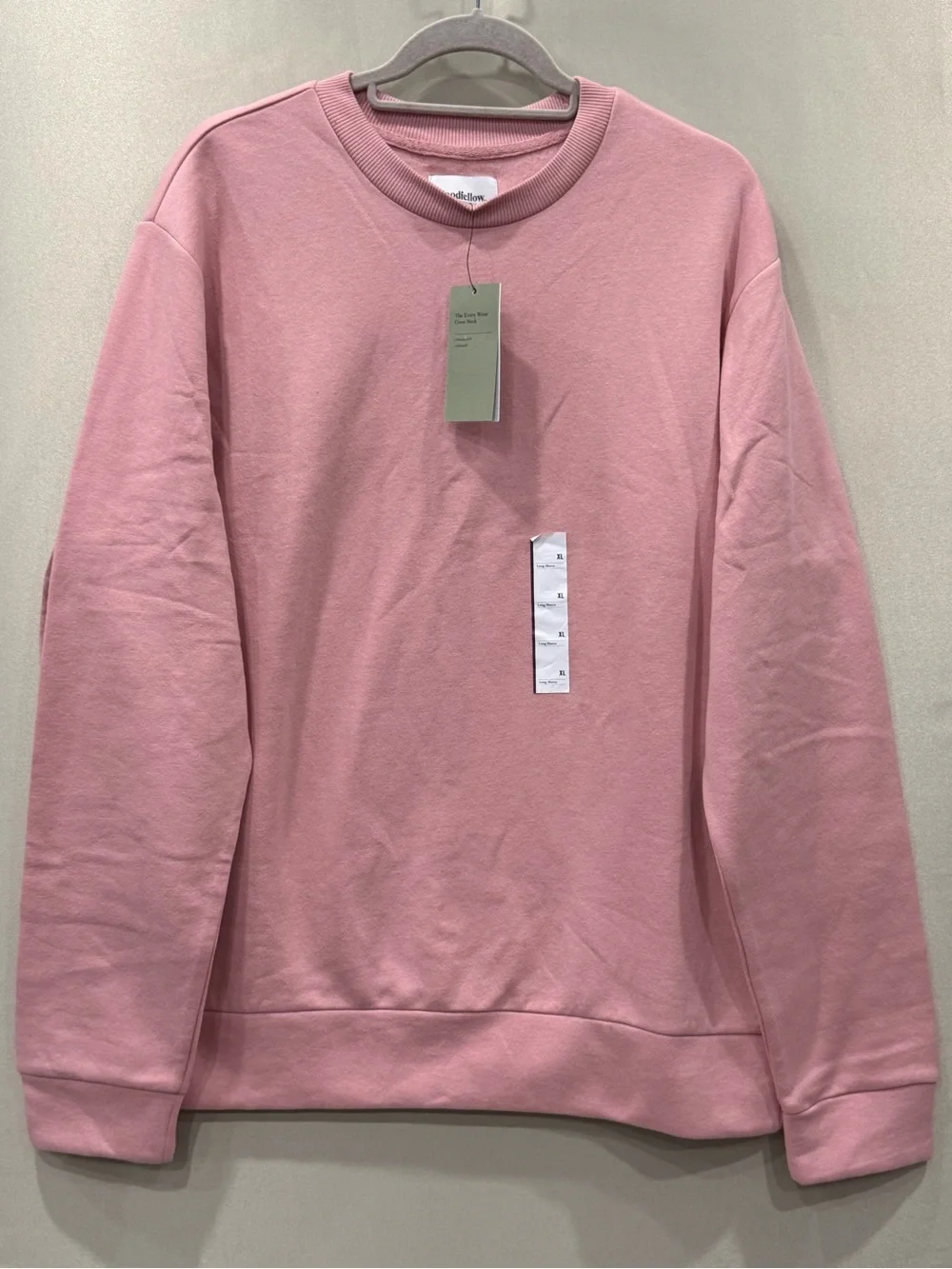 Goodfellow & Co Mens Pink Crewneck Sweatshirt Fleece Pullover Size XL New